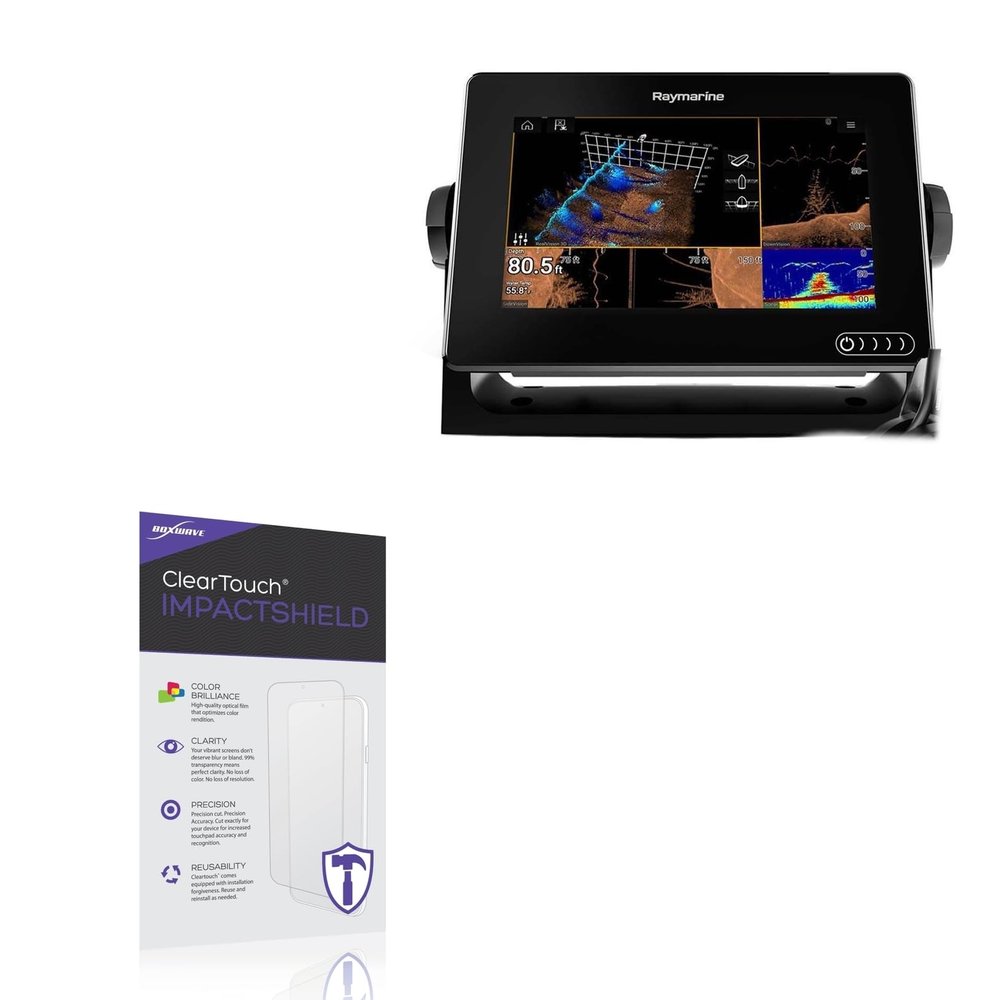 BoxWave Screen Protector Compatible with Raymarine Axiom+ 7 - ClearTouch ImpactShield (2-Pack), Impenetrable Screen Protector Flexible Film