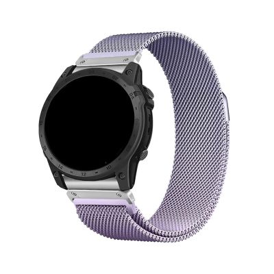 22 26mm Milanese Quick Fit Watch Strap With for Garmin Fenix8 7 7XPro Fenix 6 Fenix 5 EPIX 2 Metal Bracelet Band Accessories(Purple,22mm(MARQ series))