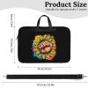 Gay LGBT Rainbow Fist Sunflower Laptop Tote Bag Leather Computer Bag Work Carrying Case Durable Handbag Briefcase 37x28cm Black-style view 2