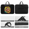 Gay LGBT Rainbow Fist Sunflower Laptop Tote Bag Leather Computer Bag Work Carrying Case Durable Handbag Briefcase 37x28cm Black-style view 4