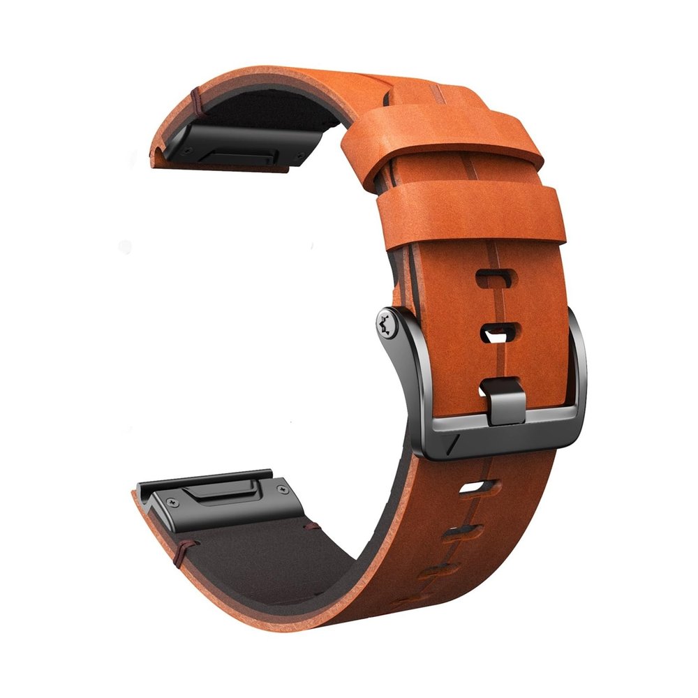 22mm 26mm Quickfit Watch Strap For Garmin Fenix8 8X 7 7X 6 6X Pro 5X 5 Plus 3HR 935 945 S60 Genuine Leather Band Accessories(Brown,22mm(MARQ series))