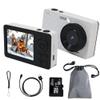 Obafepd 32GB Digital Camera,FHD Kids Camera,48 MP Compact Camera for Kids with 16X Zoom Anti Shake,Auto Focus, Video Recording Function,Mini Camera Suitable for Boys Girls Teenagers Gift (White) view 1