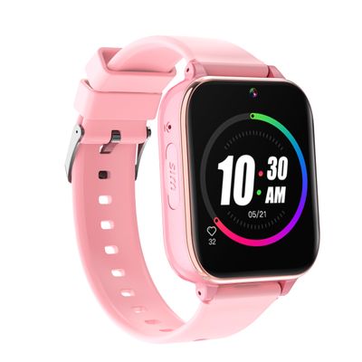 4G Kids Smart Watch Phone  Smart Cell Phone Watch for Boys Girls with Call SOS Games Alarm Camera Music Calculator School Mode Children Touch Watches for Kids Birthday Gifts Ages 4-12, Light Pink