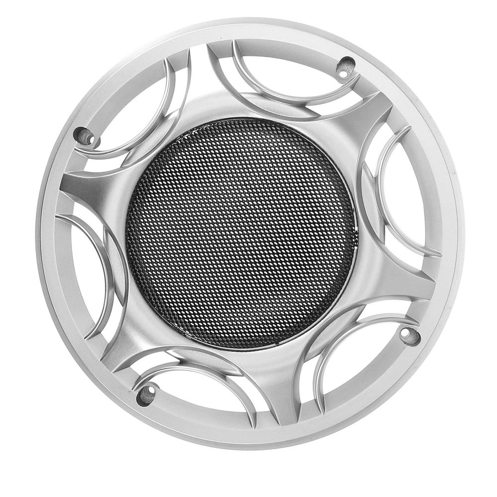 Edinstry Car Metal Audio Speaker Grill Cover Mesh Woofer Horn Guard Decorative Circle Grille Protector Silver Tone 8in