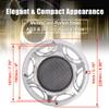 Edinstry Car Metal Audio Speaker Grill Cover Mesh Woofer Horn Guard Decorative Circle Grille Protector Silver Tone 8in view 4