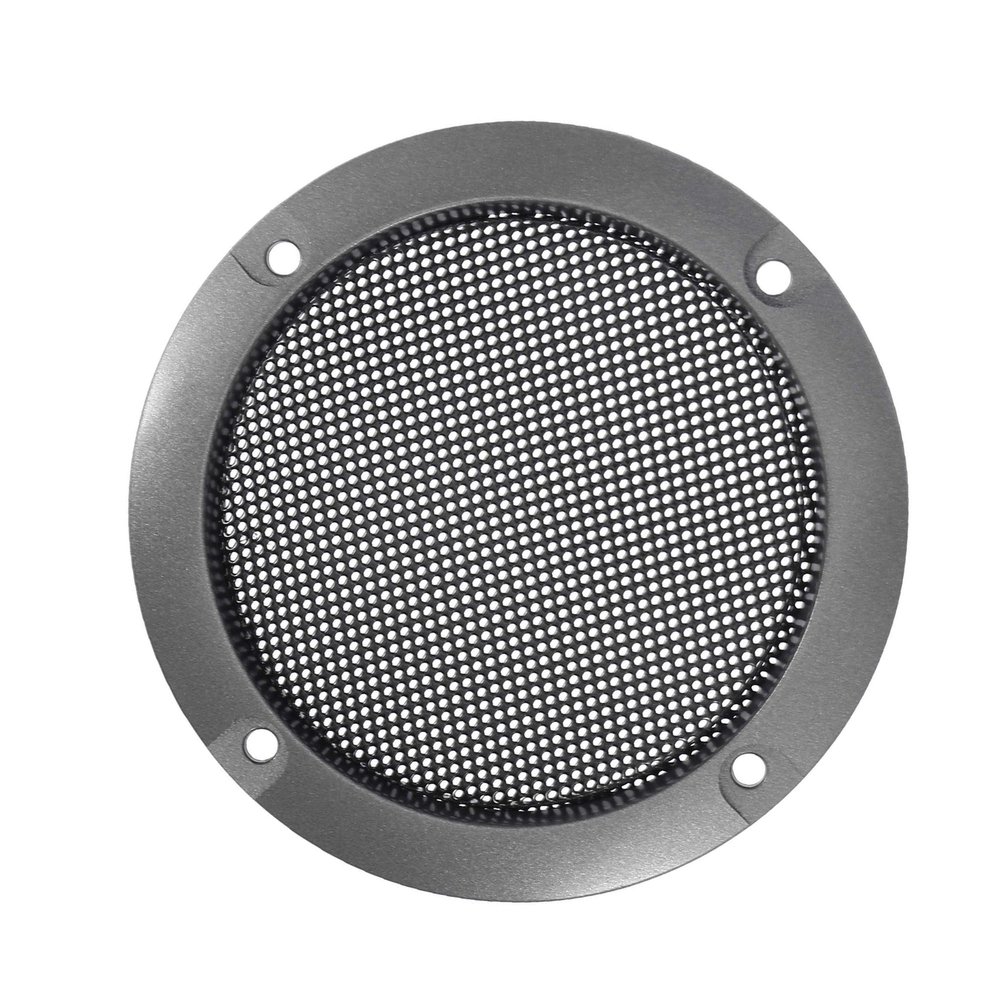 Edinstry Car Audio Speaker Cover Mesh Subwoofer Grill Horn Glossy Guard 3'' Titanium Tone Protector