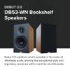 ELAC Debut 3.0 DB53-WN Bookshelf Speakers, Walnut (Pair) - 1 Aluminum Dome Tweeter & 5.25 Aramid Fiber Woofer - 2-Way Bass Reflex - 48Hz to 38KHz Response view 2