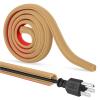 Self-Adhesive Cable Hider,Flexible Wire Cover Cable Raceway for Wires, Wall Mount TV, Home Audio, Network,Power and Phone Line Managemen (Light Brown, 236inch) view 1