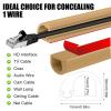 Self-Adhesive Cable Hider,Flexible Wire Cover Cable Raceway for Wires, Wall Mount TV, Home Audio, Network,Power and Phone Line Managemen (Light Brown, 236inch) view 2