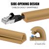 Self-Adhesive Cable Hider,Flexible Wire Cover Cable Raceway for Wires, Wall Mount TV, Home Audio, Network,Power and Phone Line Managemen (Light Brown, 236inch) view 3