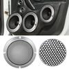 Edinstry Car 5 Speaker Grille Cover Car Auto Stereo Accessory Mesh Trim Round Subwoofer Grille Horn Protective Guard Silver Tone view 2