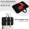 Anime Girl Japanese Geisha Laptop Tote Bag Leather Computer Bag Work Carrying Case Durable Handbag Briefcase 37x28cm Black-style view 3