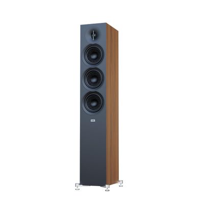 ELAC Debut 3.0 DF53-WN Floorstanding Speaker, Walnut (Each) - 1 Aluminum Dome Tweeter, 5.25 Aramid Fiber Midrange & Dual 5.25 Aramid Fiber Woofers - 3-Way Bass Reflex - 38Hz to 38KHz Response