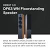 ELAC Debut 3.0 DF63-WN Floorstanding Speaker, Walnut (Each) - 1 Aluminum Dome Tweeter, 6.5 Aramid Fiber Midrange & Dual 6.5 Aramid Fiber Woofers - 3-Way Bass Reflex - 31Hz to 38KHz Response view 2