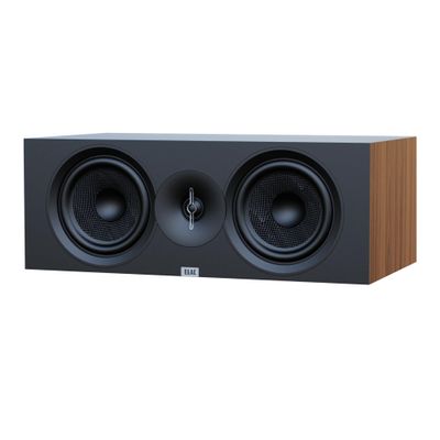 ELAC Debut 3.0 DC63-WN Center Channel Speaker, Walnut - 1 Aluminum Dome Tweeter & Dual 6.5 Aramid Fiber Woofers - 2-Way Bass Reflex - 50Hz to 38KHz Response