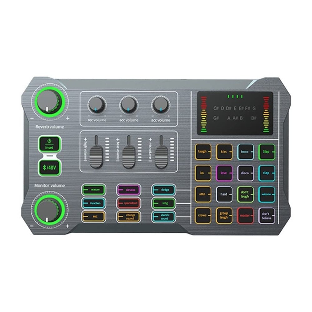 X10 Computer Mobile Phone Live Sound Card with 48V XLR OTG Port Interface Mixer Recording