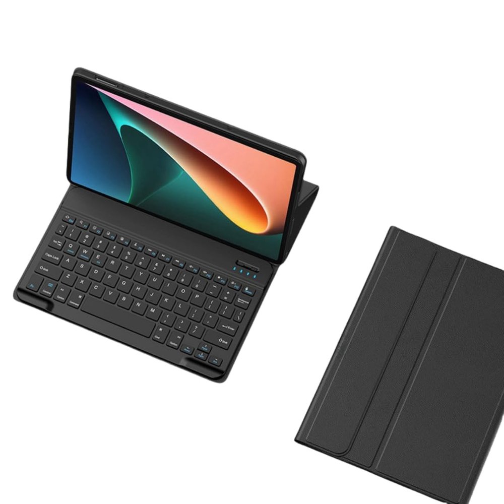 Keyboard Case for Lenovo Tab M10 Plus 3rd Gen Case 10.6 Inch 2022(TB125FU/TB128FU/TB128XU), Slim Flip Case with Magnetically Detachable Candy Color Keyboard, Black