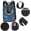 Dog Backpack - Saluki Dog with Ripped Denim Pattern Decor Casual Backpack for Travel, School & Daily Use | Lightweight Durable Design with Laptop Compartment (17") view 4