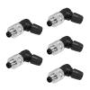 ZBLZGP M8 B-Code 5 Pin Connector, IP67 Waterproof Male Female Plug, Straight & Elbow Screw Solder Assembly Cable Connector for Proximity Switch Sensor, 5 Pack view 1