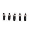 ZBLZGP M8 B-Code 5 Pin Connector, IP67 Waterproof Male Female Plug, Straight & Elbow Screw Solder Assembly Cable Connector for Proximity Switch Sensor, 5 Pack view 2