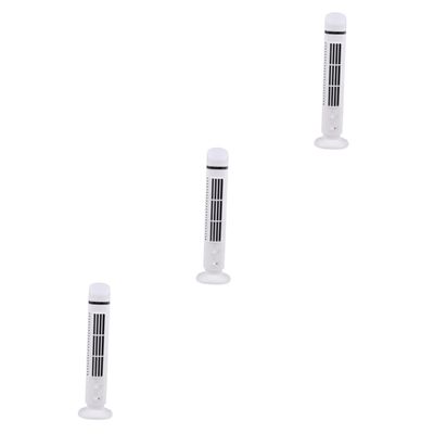 Angoily 3pcs Mini Usb Cooling Fan with Light Silent Tower Fan for Home Office Multi-function Desk Accessory for Bladeless Design for Safety for Families with Boys and Girls and Elderly
