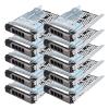 10-Pack 3.5" Hard Drive Tray Caddy with 2.5" Drive Adapter Compatible with Dell PowerEdge Servers R430 T430 R530 T630 R730 R930 R420 T420 R520 T620 R720 R410 R415 T410 5510 R515 T610 R710 T710 view 1