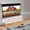 BEWEGNLNHK Manual Pull Down Movie Screen 60" 72" HD Projection Screen, Retractable Projector Screen, Projection Screen with Auto Locking for Home Office Meeting Cinema(60In 4:3) view 3