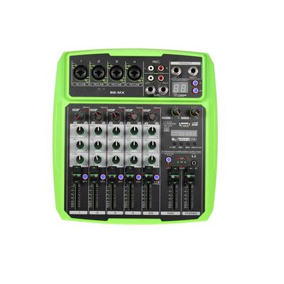 B6-MX Portable 6-Channel Sound Card Mixing Console Audio Mixer Built-in 16 DSP 48V Phantom power Supports BT