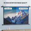 16:9/4:3 Wall Mounting Pull Down Screen, Projection Screen Black Backing Movie Screen, HD Anti-Crease, Roll-up Storage, Easy Setup, for Home Theater Indoor Outdoor HD 4K Manual Movie Screen(Black 30", view 2