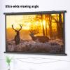16:9/4:3 Wall Mounting Pull Down Screen, Projection Screen Black Backing Movie Screen, HD Anti-Crease, Roll-up Storage, Easy Setup, for Home Theater Indoor Outdoor HD 4K Manual Movie Screen(Black 30", view 3