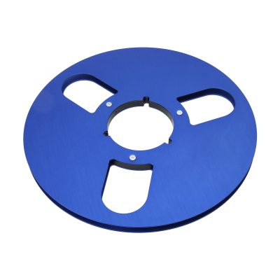 1/4 10.5 Inch Empty Tape Reel, 3 Hole Aluminum Alloy Takeup Reel for NAB Reel to Reel Tape Recorder, Precision Machine Parts, Sturdy and Dependable (Blue)