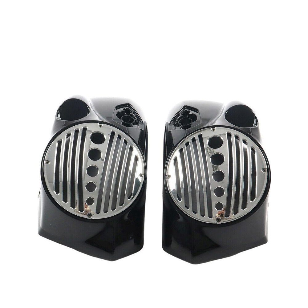 for Victory Cross Country 8" Saddle Bag Bagger Speaker Lid w/Chrome Grill 2010-up