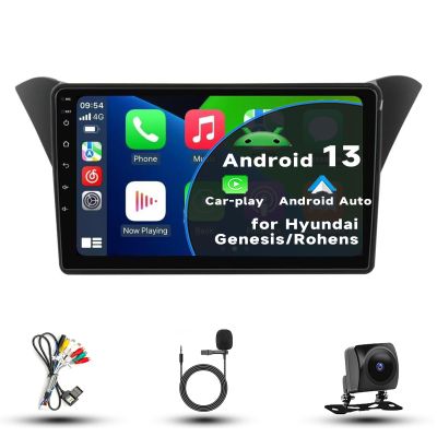 Car Radio Stereo for Hyundai Genesis/Rohens Coupe 2009-2016, Android 13, 9" IPS Touch Screen Upgrade Dash Kit with Car-Play & Android Auto, GPS Navigation DSP SWC 5G WiFi Camera 8CORE 8+128GB_B