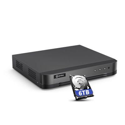 ANNKE 16CH DVR for Security Camera, 1080P Lite Hybrid 5-in-1 CCTV Digital Video Recorder, H.265+ 16 Channel Surveillance DVR Recorder with 6TB Hard Drive, AI Motion Detection, Easy Remote Access