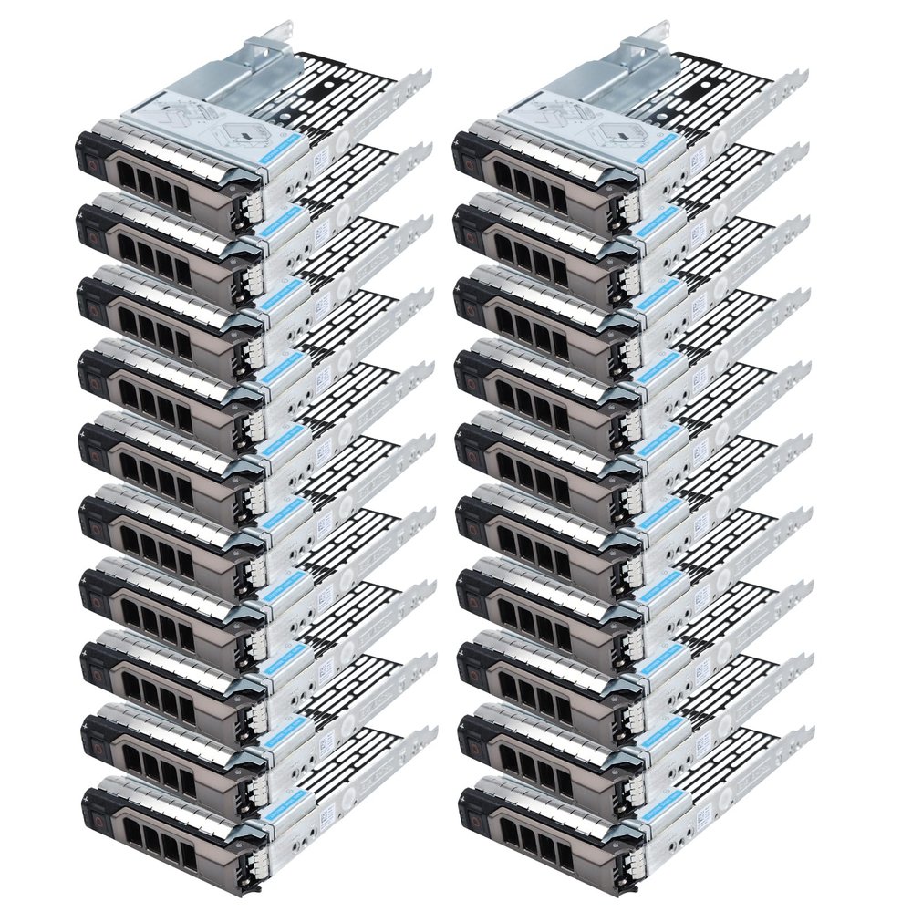 20-Pack 3.5" Hard Drive Tray Caddy with 2.5" Drive Adapter Compatible with Dell PowerEdge Servers R430 T430 R530 T630 R730 R930 R420 T420 R520 T620 R720 R410 R415 T410 5510 R515 T610 R710 T710