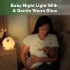 haakaa Baby Night Light | USB Rechargeable LED Funny Animal Cute Chicken Squishy Lamp for Kids,2-Level Dimmable Silicone Nursery Nightlight with 15/30 Min Timer for Breastfeeding view 2