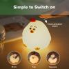 haakaa Baby Night Light | USB Rechargeable LED Funny Animal Cute Chicken Squishy Lamp for Kids,2-Level Dimmable Silicone Nursery Nightlight with 15/30 Min Timer for Breastfeeding view 4