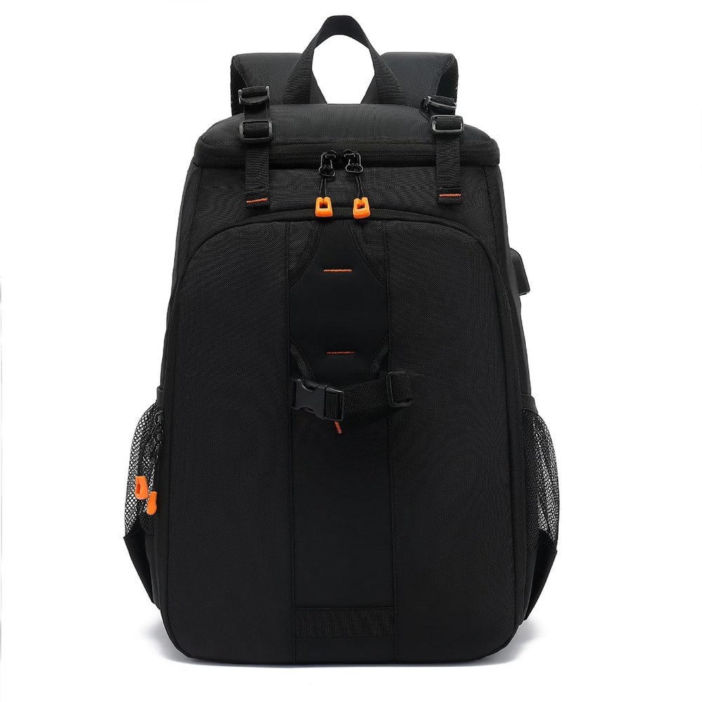 Water Photography Backpack Camera Bag DSLR Backpack with USB Charging Port Tripod Holder 15.6 Inch Laptop Compartment for Travel Outdoor Photography