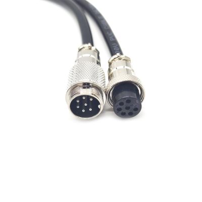 3.28 ft GX16 7 Pin Male to Female Cable, GX16 7Pins Female to Male Head Aviation Cordset Electrical Connector Panel Mount Circular Metal Adapter Cordset for Ships 5A 125V 22AWG (1meter)