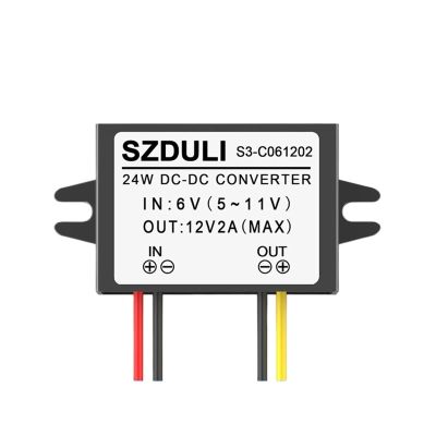 IJPDXOLBQ 5-11V Liter 12V DC Power Supply Regulator Converter 6V to 12V Automotive Power Module DC-DC Transformer(6V to 12V 2A)