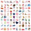 100 Pcs Cute Aesthetic Stickers Watercolor Coquette Sticker Pack Aesthetic Fruit Themed Vinyl Waterproof Stickes for Water Bottles Laptop Skateboard Luggage Computer Stickers view 3