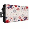 Outdoor TV Cover with Zipper, 4th of July Red Blue Stars Firework American Flag Retro Waterproof TV Protector for 60-65 Inch TVs, Weatherproof Dustproof TV Cover for Patio, Backyard, Poolside view 1