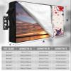 Outdoor TV Cover with Zipper, 4th of July Red Blue Stars Firework American Flag Retro Waterproof TV Protector for 60-65 Inch TVs, Weatherproof Dustproof TV Cover for Patio, Backyard, Poolside view 2