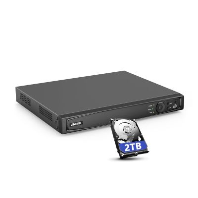 ANNKE 16 Channel NVR for Security Camera, 5-in-1 16CH 12MP Network Video Recorder with 2TB Hard Drive Disk, Support 12MP/8MP/6MP/5MP PoE IP Cams, Compatible with Alexa, 24/7 Surveillance Recording