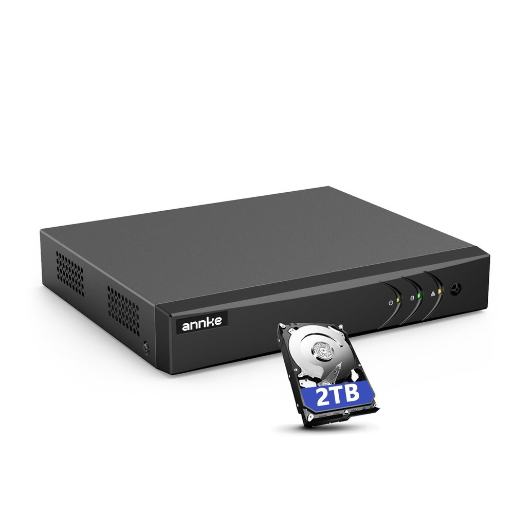 ANNKE 16 Channel DVR for Security Camera, 3K Lite Hybrid 5-in-1 Surveillance Digital Video Recorder, Support 16CH Analog & 2CH 6MP IP Cams, AI Human&Vehicle Detection, Easy Remote Access, 2TB HDD