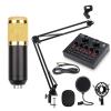 FDFDF USB Microphone Set,Adjustable Mic Suspension Scissor Arm,Condenser Microphone Bundle,BM800 Sound Card Set,for Music Recording Audio Recording Live Streaming view 1