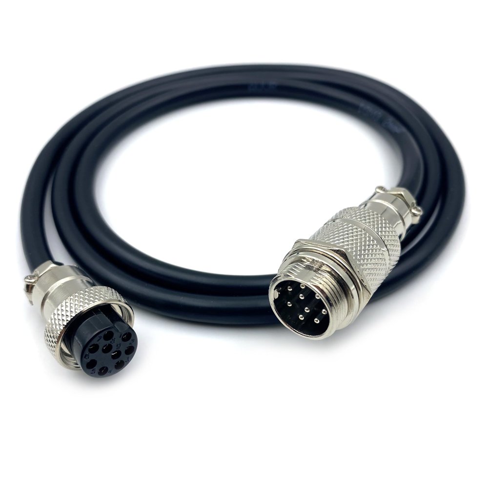 3.28 ft GX16 9 Pin Male to Female Cable, GX16 9Pins Female to Male Head Aviation Cordset Electrical Connector Panel Mount Circular Metal Adapter Cordset for Ships 5A 125V 24AWG (1meter)