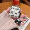 MINSCOSE Compatible with AirPods 4 Clear Case,Cute Bow Pattern Kawaii Ribbon Girly Design with Bow Pearl Keychain,Soft TPU Protective Shockproof Case for Women Girl for AirPods 4-Black view 3