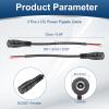 MECCANIXITY 3pcs DC Power Pigtails Cable, 3.5mm x 1.35mm Female Barrel Plug Connector to Bare Wire Open End 25cm for PC Laptop Toys Cellphone Electronic Devices view 2