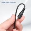 MECCANIXITY 3pcs DC Power Pigtails Cable, 3.5mm x 1.35mm Female Barrel Plug Connector to Bare Wire Open End 25cm for PC Laptop Toys Cellphone Electronic Devices view 4